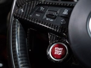 Alfa Romeo Stelvio Steering Wheel Trim - Carbon Fiber - Main Center Trim Piece - QV Model Alfa Romeo Stelvio Steering Wheel Trim - Carbon Fiber - Main Center Trim Piece - QV Model